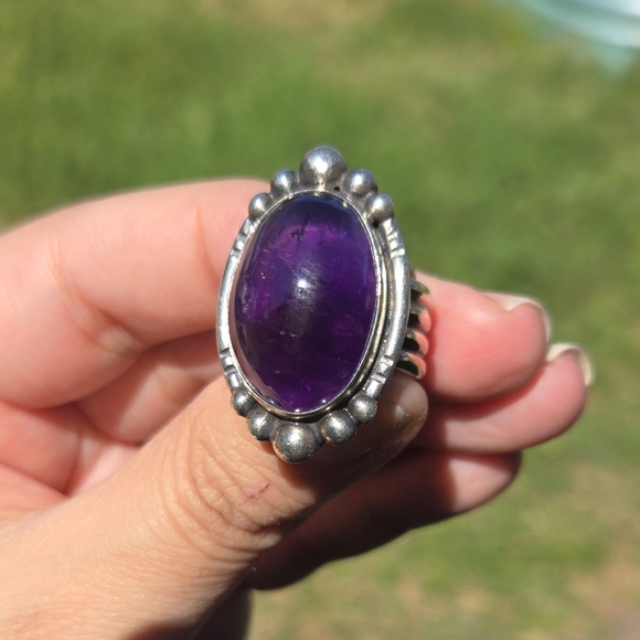 Sterling To Love Jewelry - Sterling To Love Amethyst Sterling Silver Ring Handmade OOAK Etsy